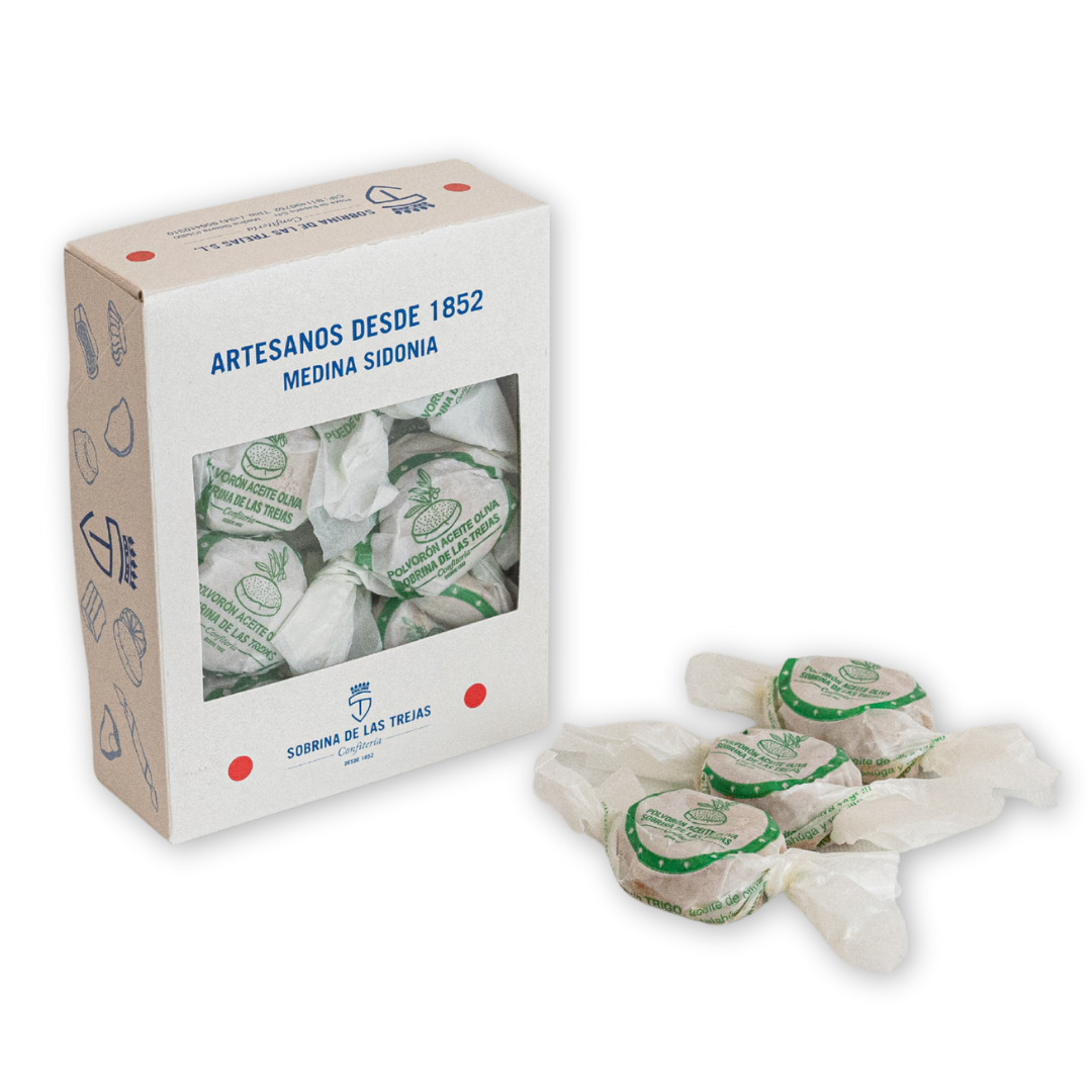 Polvorones de Aceite de oliva Virgen Extra Caja 500 gr 12 unds aprox. - Imagen 2