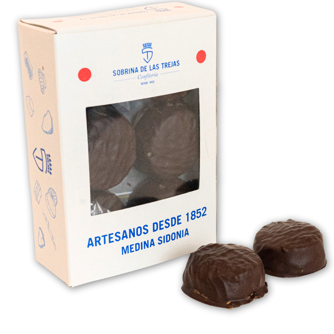 Polvorón de limón bañado en chocolate negro 500 grs aprox. - Imagen 2