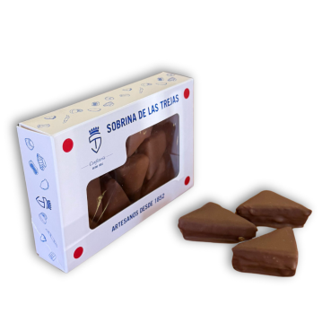 Triangulitos de chocolate con leche y hojaldre 8 unds (220 gr aprox)